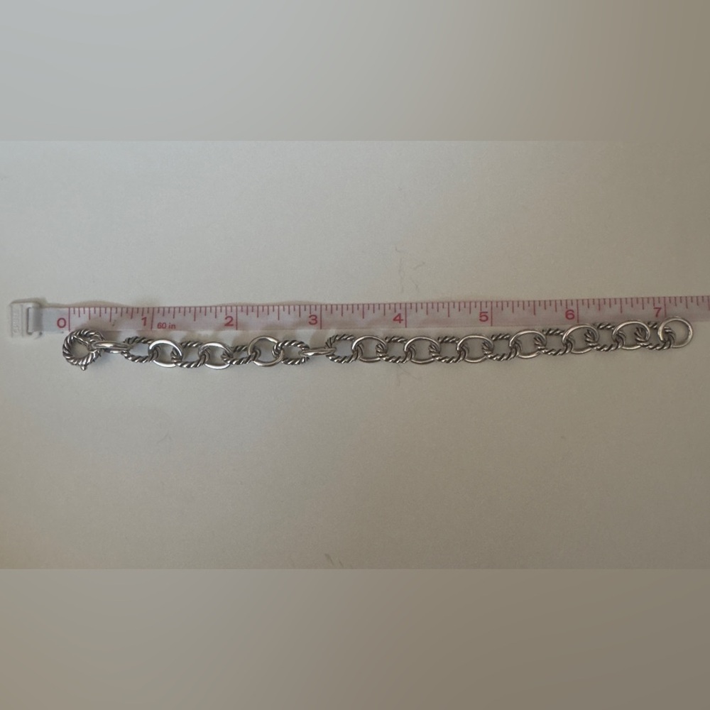 David Yurman small oval link Silver Chain Bracelet